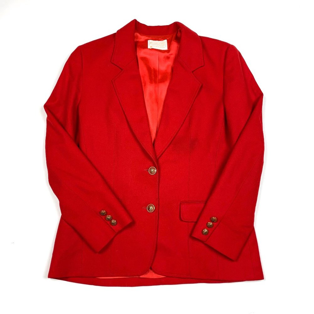 Vtg 80s 90s Pendleton 100% Virgin Wool Blazer